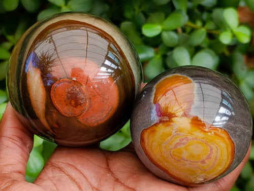 Polished Polychrome Jasper Spheres x 4 From NW Coast, Madagascar