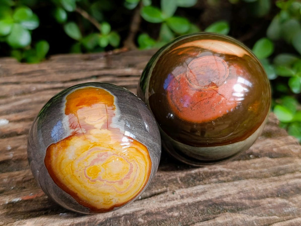 Polished Polychrome Jasper Spheres x 4 From NW Coast, Madagascar