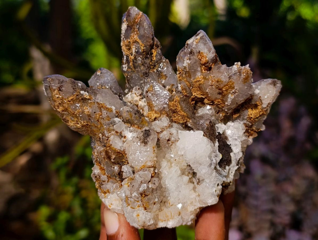 Natural Drusy Quartz Coated Calcite Cluster Specimens x 6 From Albert's Mountain, Lesotho - Toprock Gemstones and Minerals 