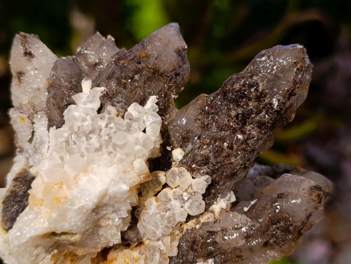 Natural Drusy Quartz Coated Calcite Cluster Specimens x 6 From Albert's Mountain, Lesotho - Toprock Gemstones and Minerals 
