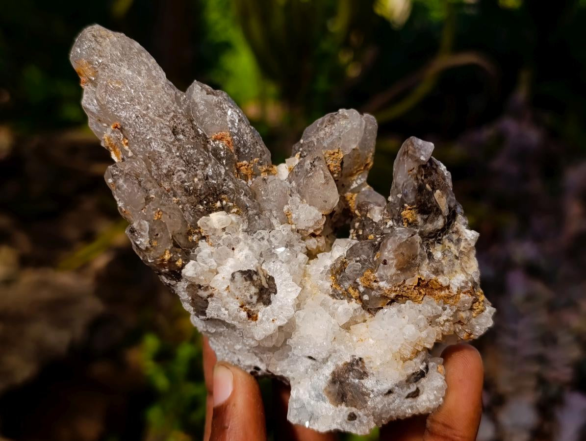 Natural Drusy Quartz Coated Calcite Cluster Specimens x 6 From Albert's Mountain, Lesotho - Toprock Gemstones and Minerals 