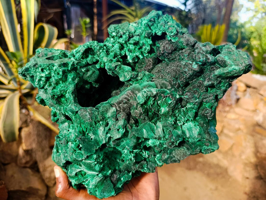Natural XL Silky Malachite Specimen x 1 From Kasompe, Congo - Toprock Gemstones and Minerals 