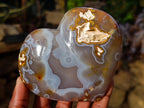 Polished Large Lemur Island Carnelian Agate Crystalline Hearts x 6 From Nosy Varika, Madagascar - Toprock Gemstones and Minerals 