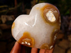 Polished Large Lemur Island Carnelian Agate Crystalline Hearts x 6 From Nosy Varika, Madagascar - Toprock Gemstones and Minerals 