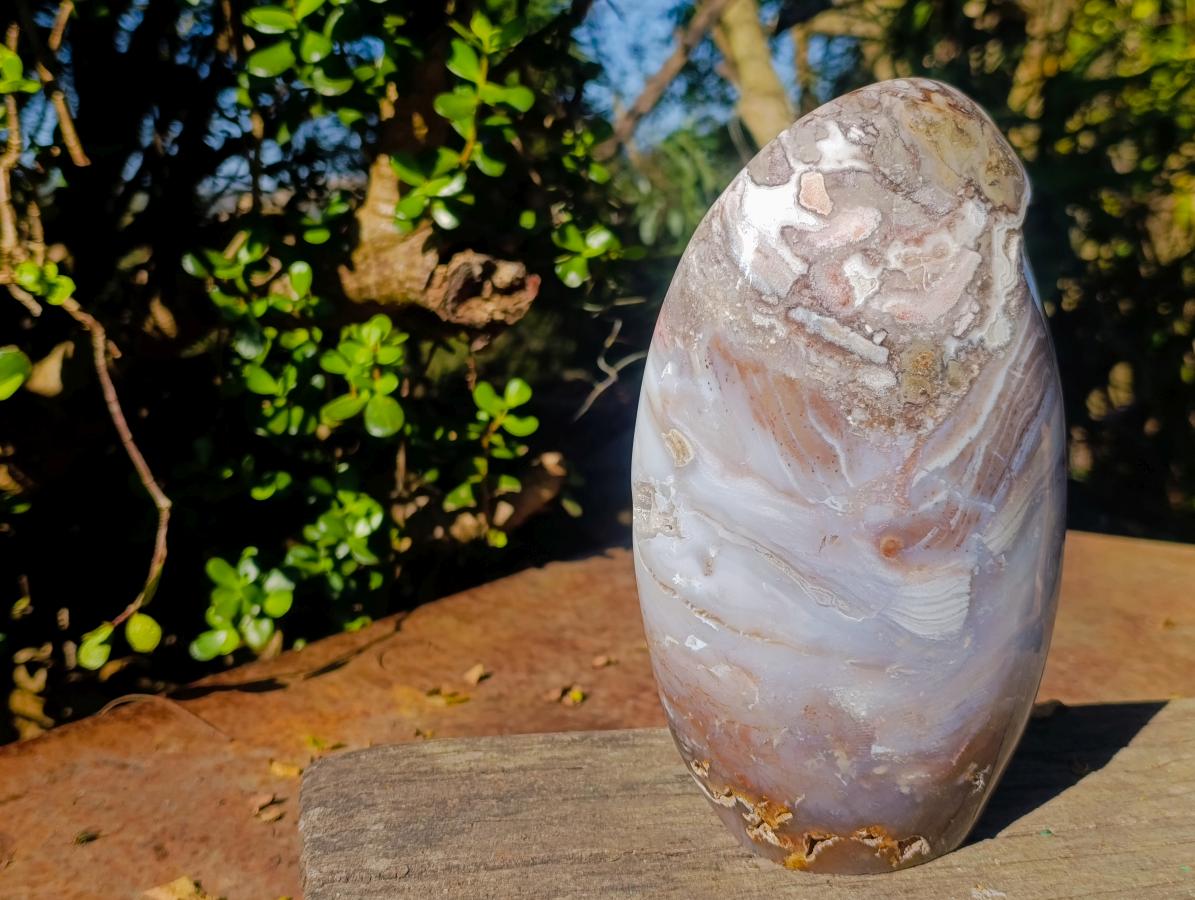 Polished Large Ocean Jasper Standing Display Piece x 1 From Northwest Coast, Madagascar - Toprock Gemstones and Minerals 