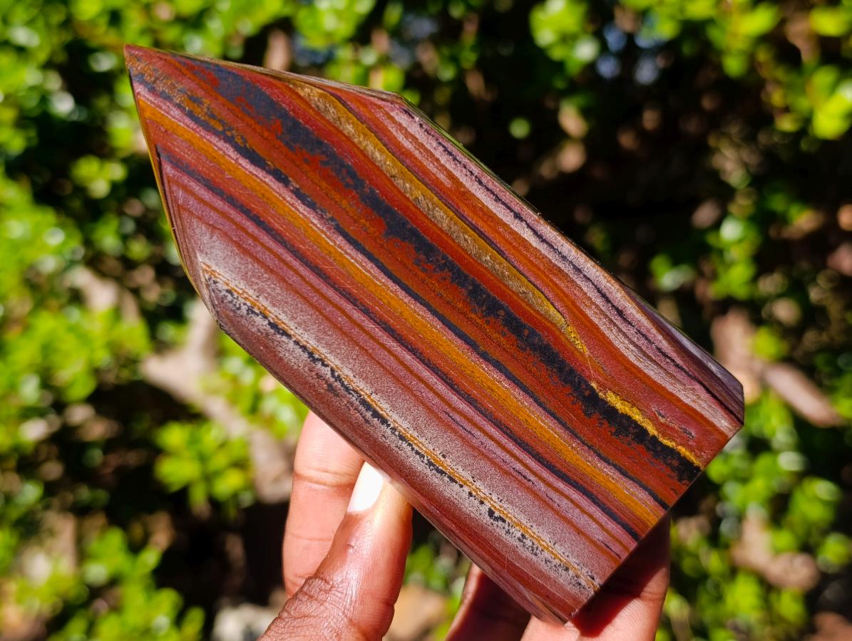 Polished Banded Tiger Iron Display Crystals x 2 From South Africa - Toprock Gemstones and Minerals 
