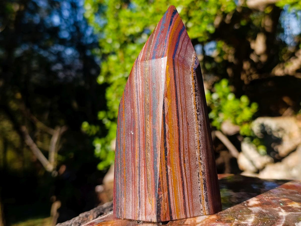 Polished Banded Tiger Iron Display Crystals x 2 From South Africa - Toprock Gemstones and Minerals 