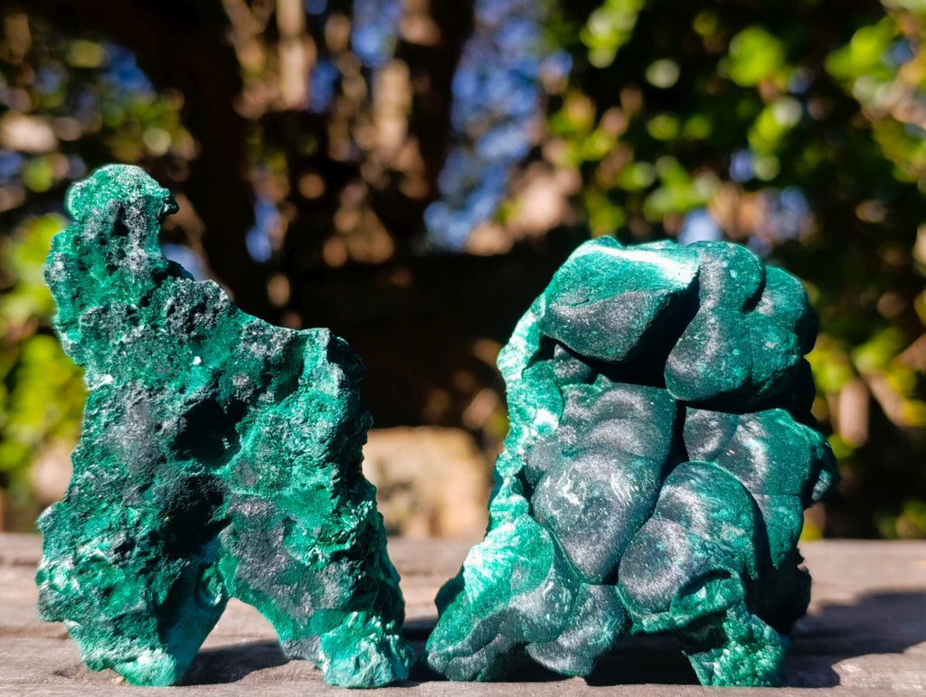 Natural Silky Malachite Specimens x 6 From Kasompe, Congo - Toprock Gemstones and Minerals 