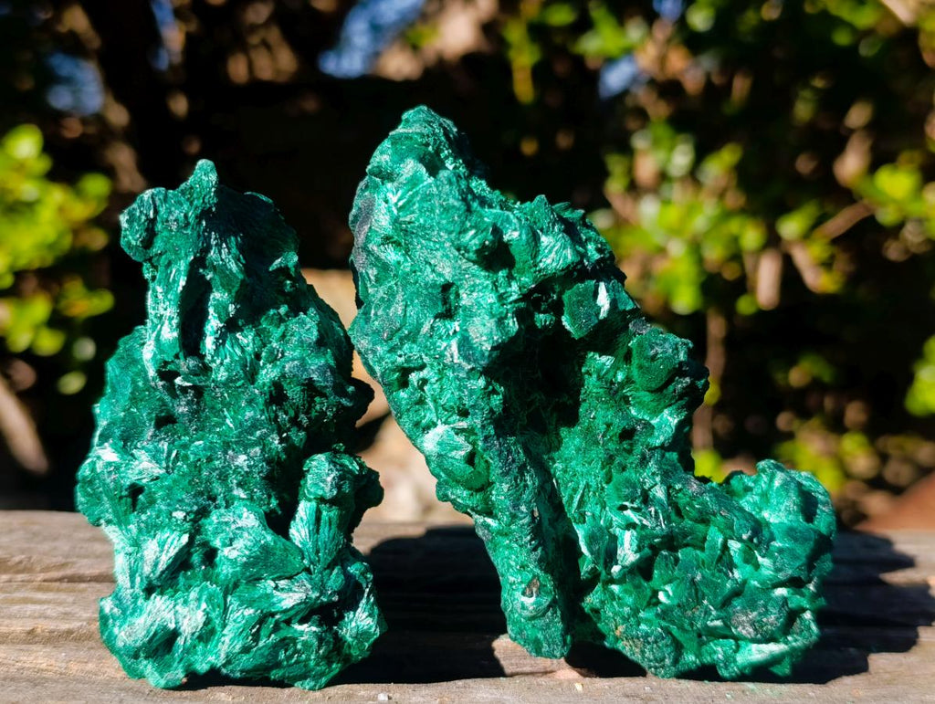 Natural Silky Malachite Specimens x 6 From Kasompe, Congo - Toprock Gemstones and Minerals 