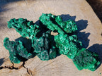 Natural Silky Malachite Specimens x 6 From Kasompe, Congo - Toprock Gemstones and Minerals 