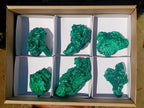Natural Silky Malachite Specimens x 6 From Kasompe, Congo - Toprock Gemstones and Minerals 