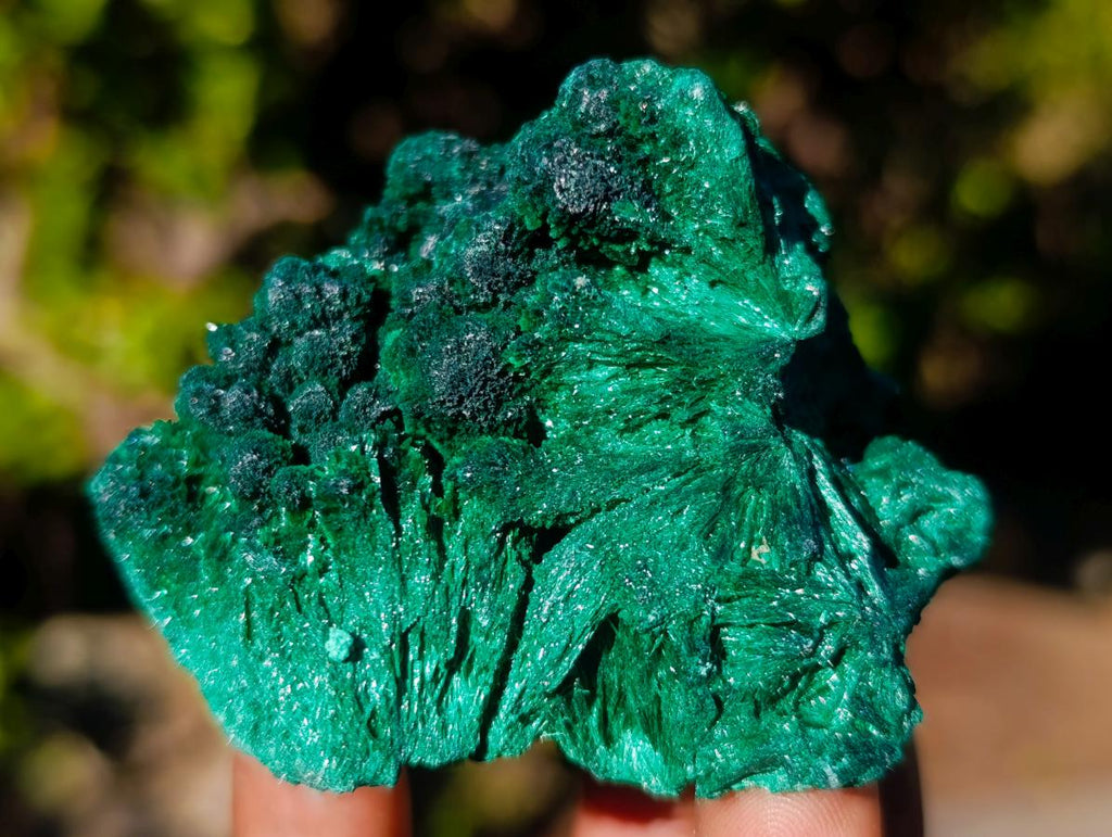 Natural Silky Malachite Specimens x 6 From Kasompe, Congo - Toprock Gemstones and Minerals 