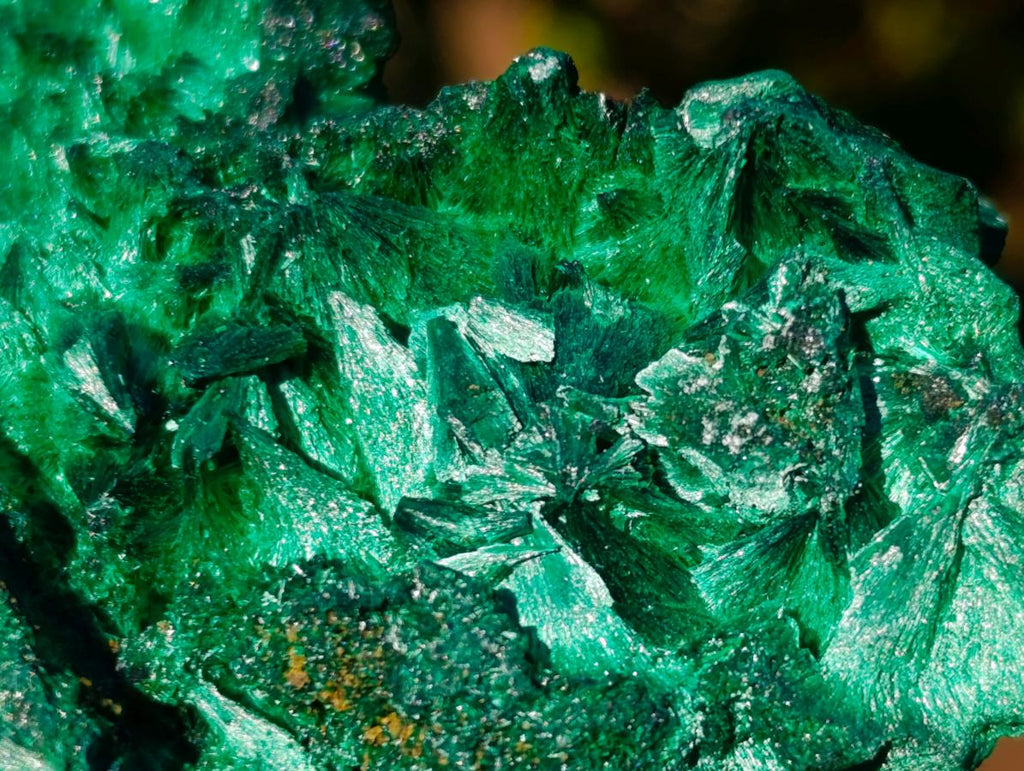 Natural Silky Malachite Specimens x 6 From Kasompe, Congo - Toprock Gemstones and Minerals 