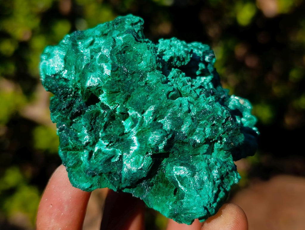 Natural Silky Malachite Specimens x 6 From Kasompe, Congo - Toprock Gemstones and Minerals 