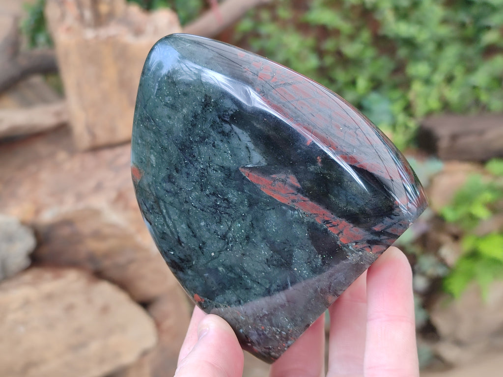 Polished Bloodstone Standing Display Pieces x 3 From Swaziland - Toprock Gemstones and Minerals 