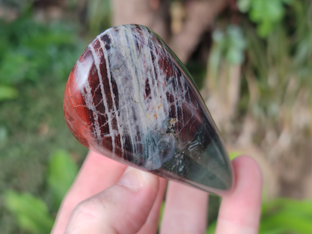 Polished Bloodstone Standing Display Pieces x 3 From Swaziland - Toprock Gemstones and Minerals 