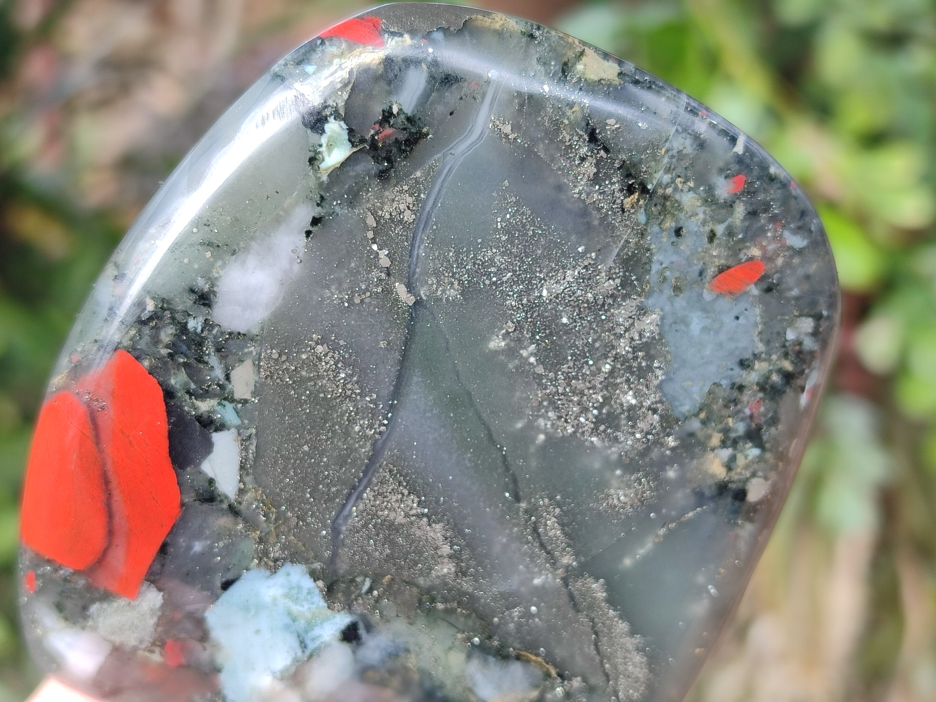 Polished Bloodstone Standing Display Pieces x 3 From Swaziland - Toprock Gemstones and Minerals 