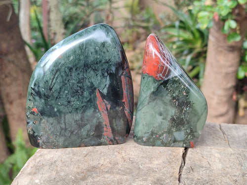 Polished Bloodstone Standing Display Pieces x 3 From Swaziland - Toprock Gemstones and Minerals 