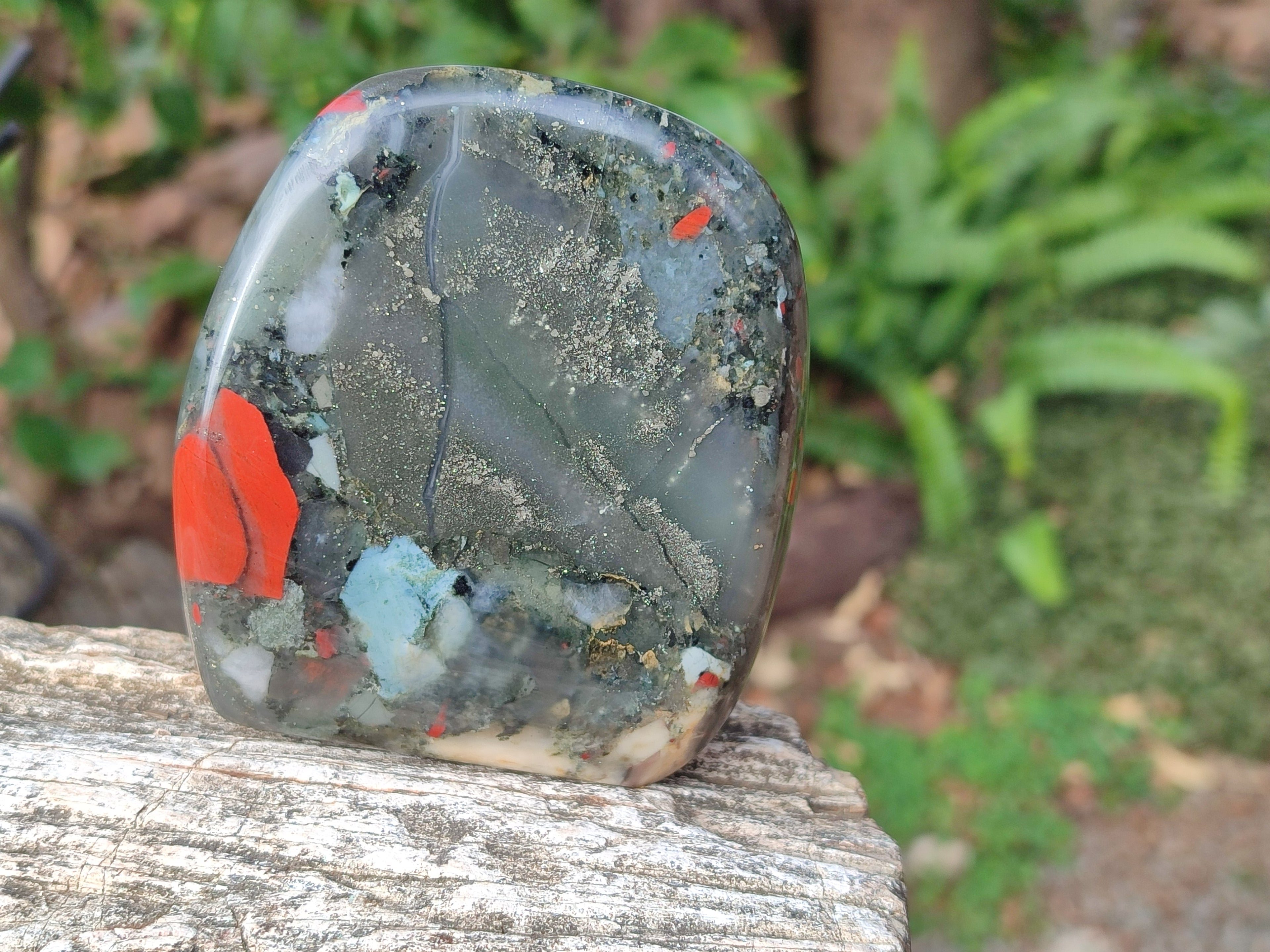Polished Bloodstone Standing Display Pieces x 3 From Swaziland - Toprock Gemstones and Minerals 