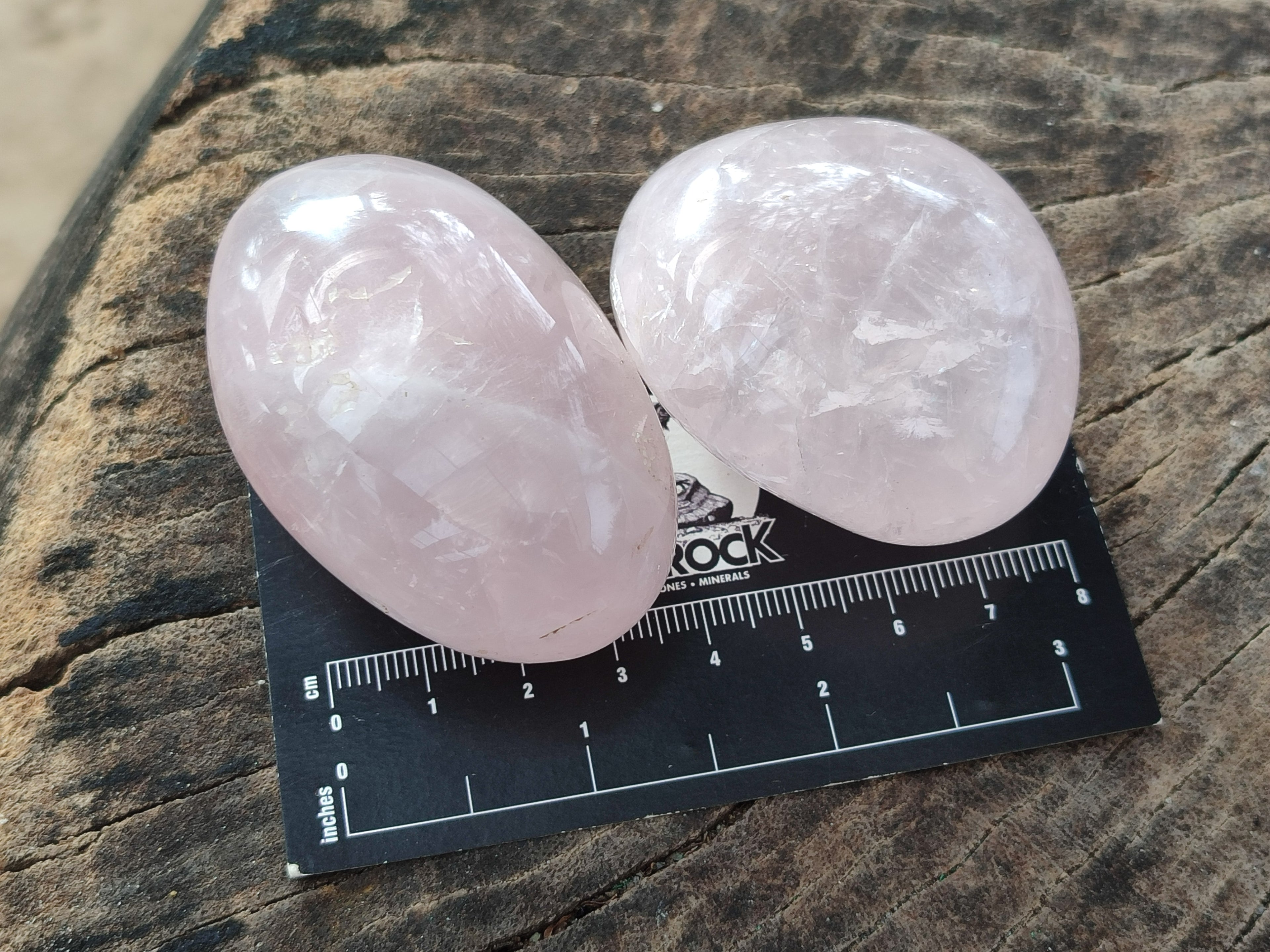 Polished Gemmy Rose Quartz Palm Stones x 24 From Madagascar - Toprock Gemstones and Minerals 