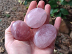 Polished Gemmy Rose Quartz Palm Stones x 24 From Madagascar - Toprock Gemstones and Minerals 