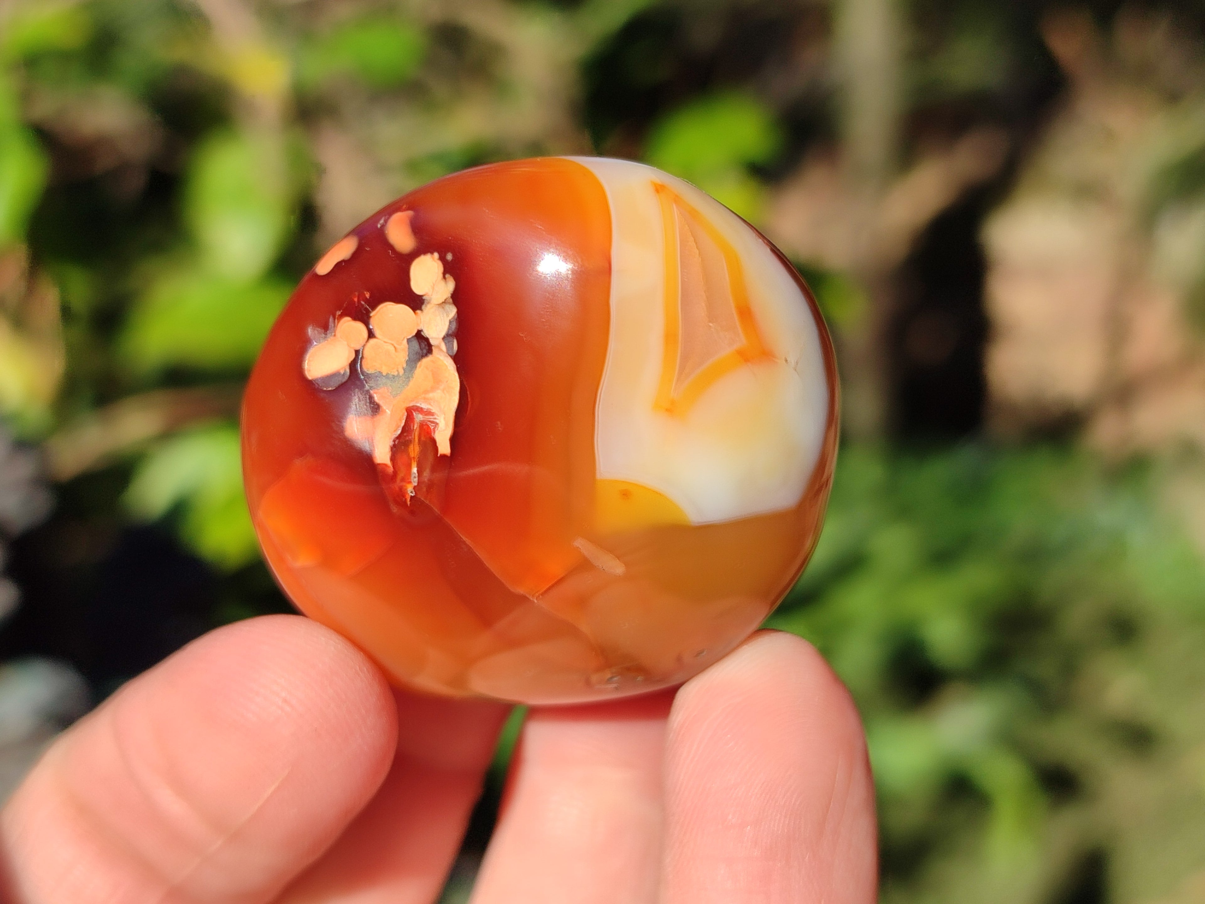 Polished Carnelian Agate Gemstone Galets x 35 From Madagascar - Toprock Gemstones and Minerals 