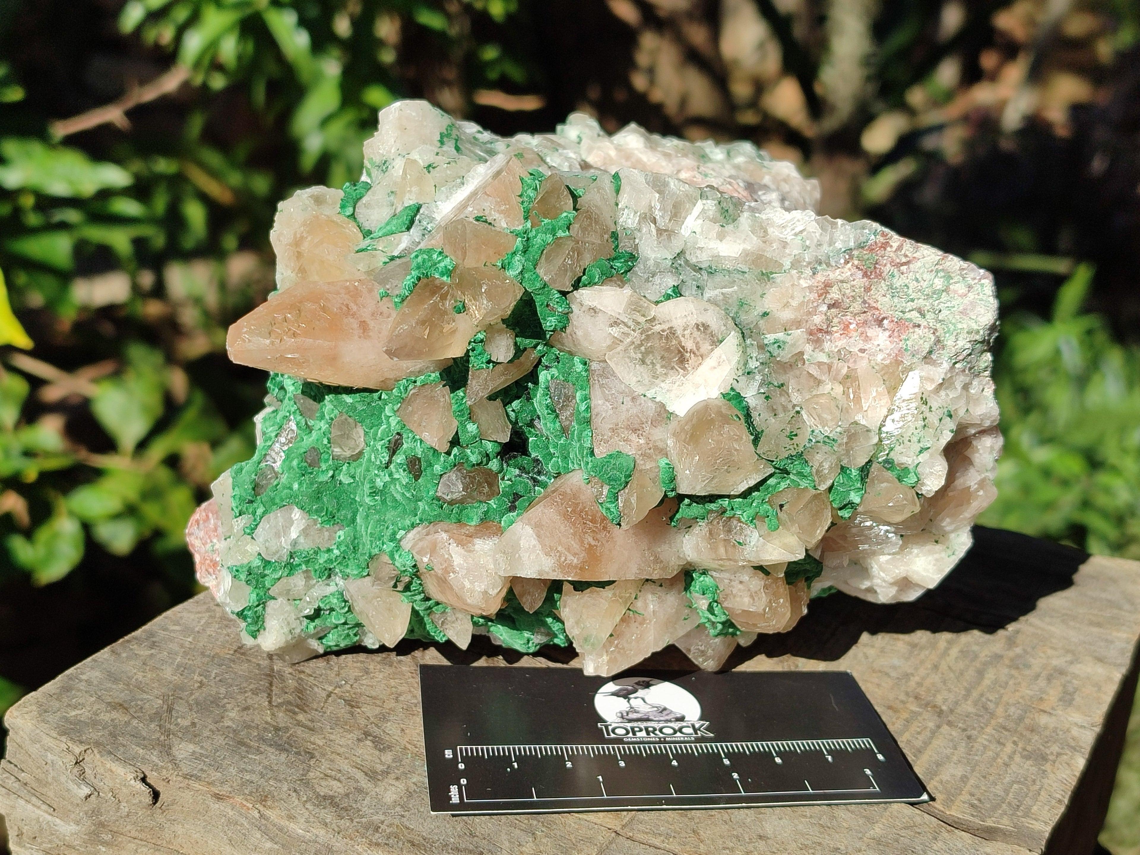 Natural Calcite Specimen with Kolwezite and Dogtooth Crystals on Pink Dolomite x 1 From Mashamba West Mine, Congo - Toprock Gemstones and Minerals 