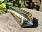 Polished Double Terminated Golden Tigers Eye Crystals x 4 From Prieska, South Africa - Toprock Gemstones and Minerals 