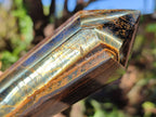 Polished Double Terminated Golden Tigers Eye Crystals x 4 From Prieska, South Africa - Toprock Gemstones and Minerals 