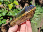 Polished Double Terminated Golden Tigers Eye Crystals x 4 From Prieska, South Africa - Toprock Gemstones and Minerals 