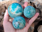 Polished Amazonite Spheres x 6 From Madagascar - Toprock Gemstones and Minerals 