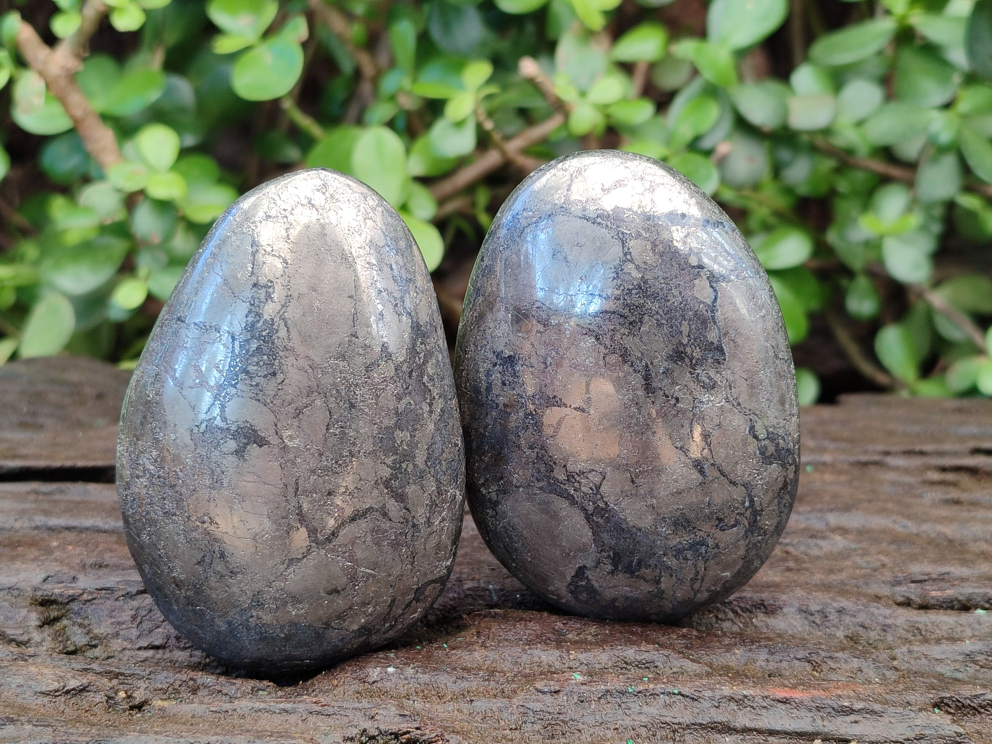 Polished Basalt Pharaoh Stone Galets x 4 From Iron Duke Mine, Zimbabwe - Toprock Gemstones and Minerals 