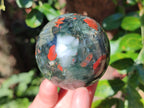 Polished Bloodstone Spheres x 3 From Swaziland - Toprock Gemstones and Minerals 