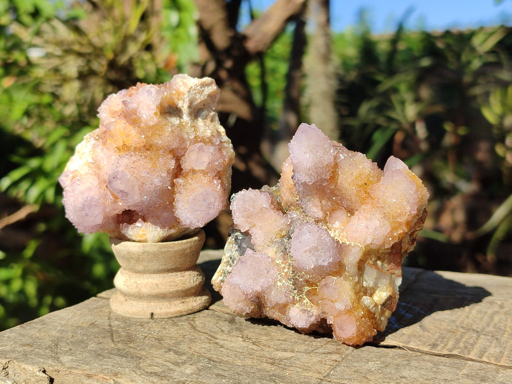 Natural Spirit Ametrine Clusters x 6 From Boekenhouthoek, South Africa - Toprock Gemstones and Minerals 