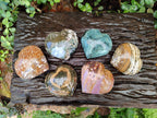 Polished Ocean Jasper Hearts x 6 From Northwest Coast, Madagascar - Toprock Gemstones and Minerals 