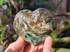 Polished Ocean Jasper Hearts x 6 From Northwest Coast, Madagascar - Toprock Gemstones and Minerals 
