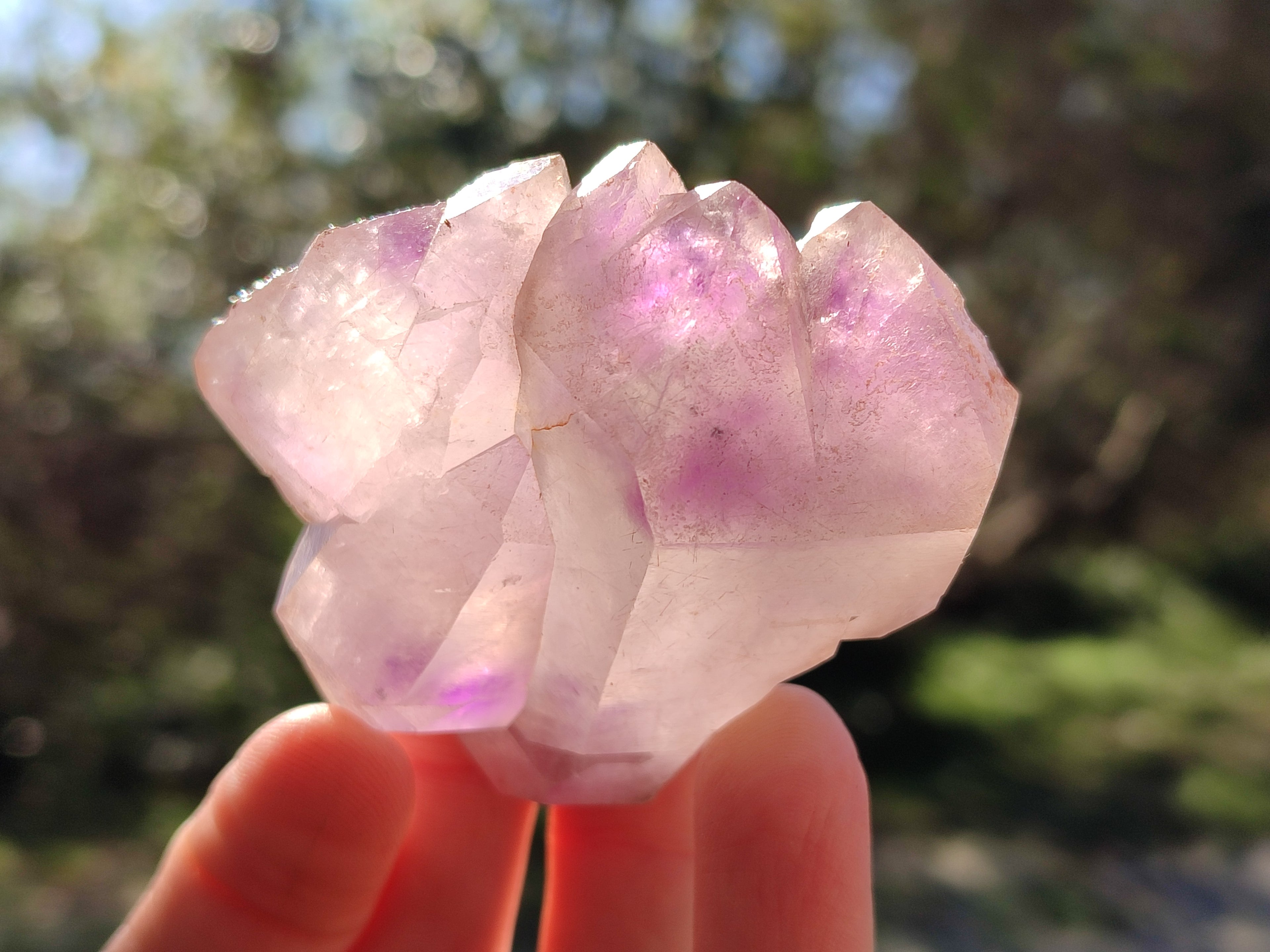 Natural Window Amethyst Double Terminated Crystals x 6 From Ambatondrazaka, Madagascar - Toprock Gemstones and Minerals 