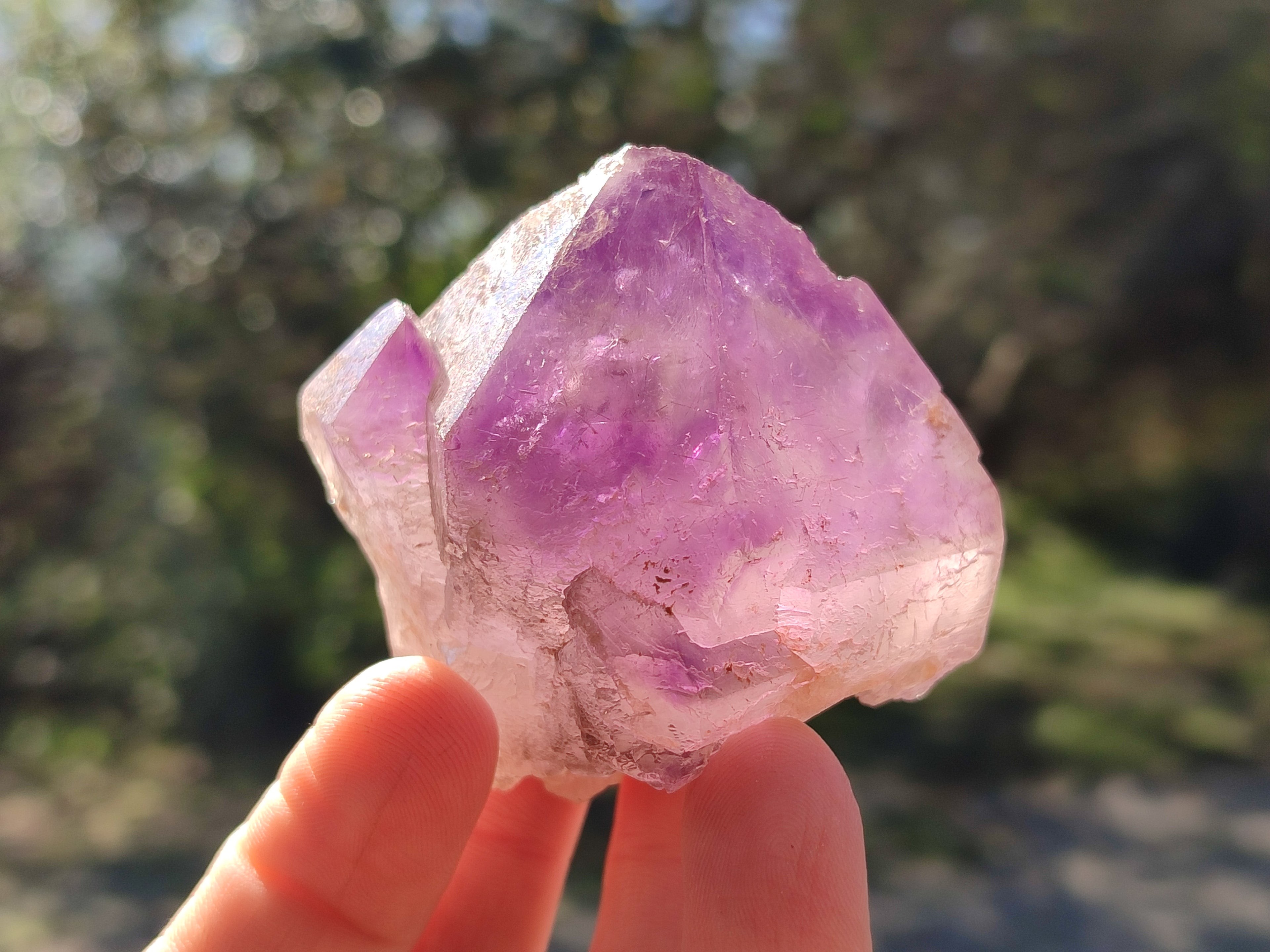 Natural Window Amethyst Double Terminated Crystals x 6 From Ambatondrazaka, Madagascar - Toprock Gemstones and Minerals 