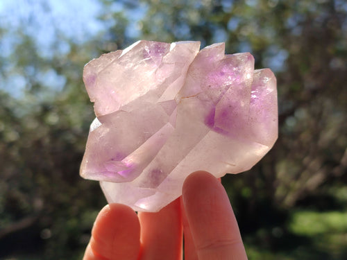 Natural Window Amethyst Double Terminated Crystals x 6 From Ambatondrazaka, Madagascar - Toprock Gemstones and Minerals 