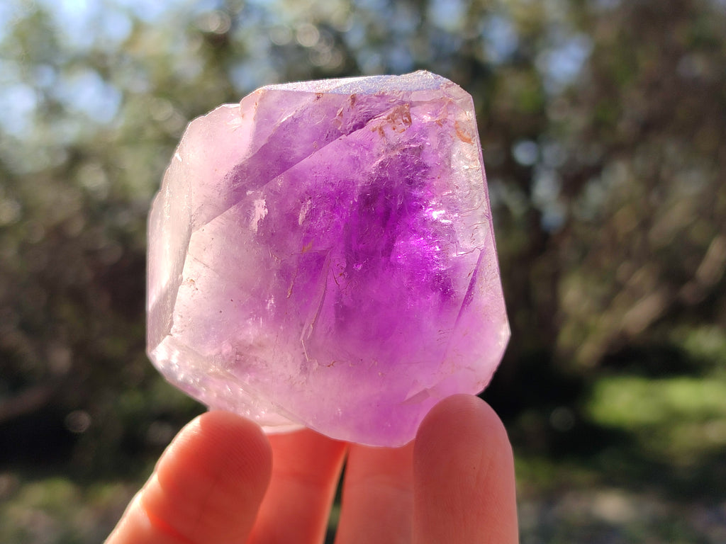 Natural Window Amethyst Double Terminated Crystals x 6 From Ambatondrazaka, Madagascar - Toprock Gemstones and Minerals 