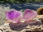 Natural Window Amethyst Double Terminated Crystals x 6 From Ambatondrazaka, Madagascar - Toprock Gemstones and Minerals 
