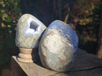 Polished Blue Lace Agate Standing Display Pieces x 6 From Nsanje, Malawi - Toprock Gemstones and Minerals 