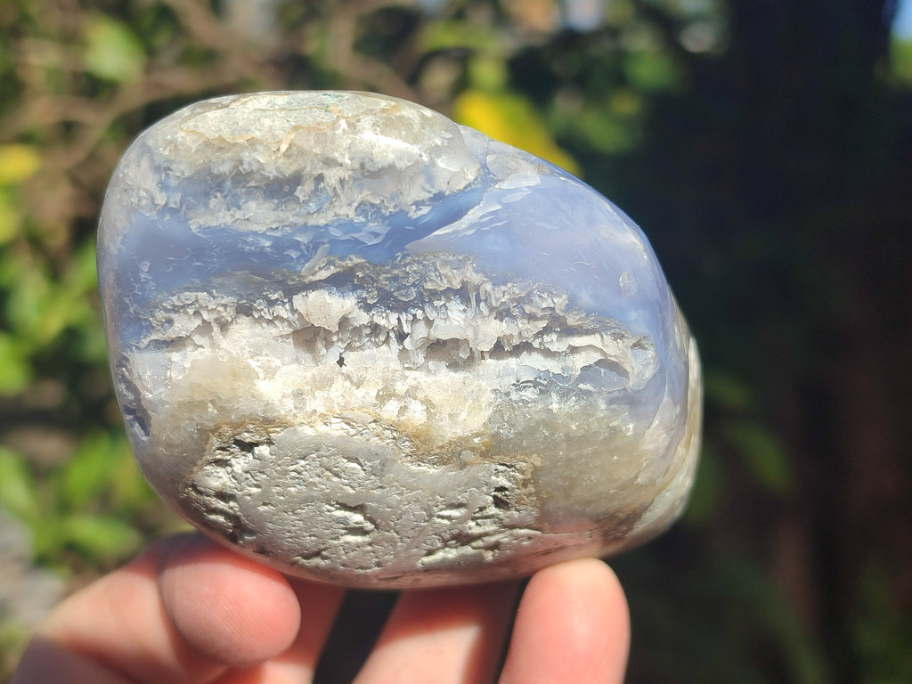 Polished Blue Lace Agate Standing Display Pieces x 6 From Nsanje, Malawi - Toprock Gemstones and Minerals 