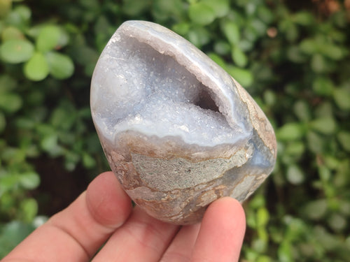 Polished Blue Lace Agate Standing Display Pieces x 6 From Nsanje, Malawi - Toprock Gemstones and Minerals 