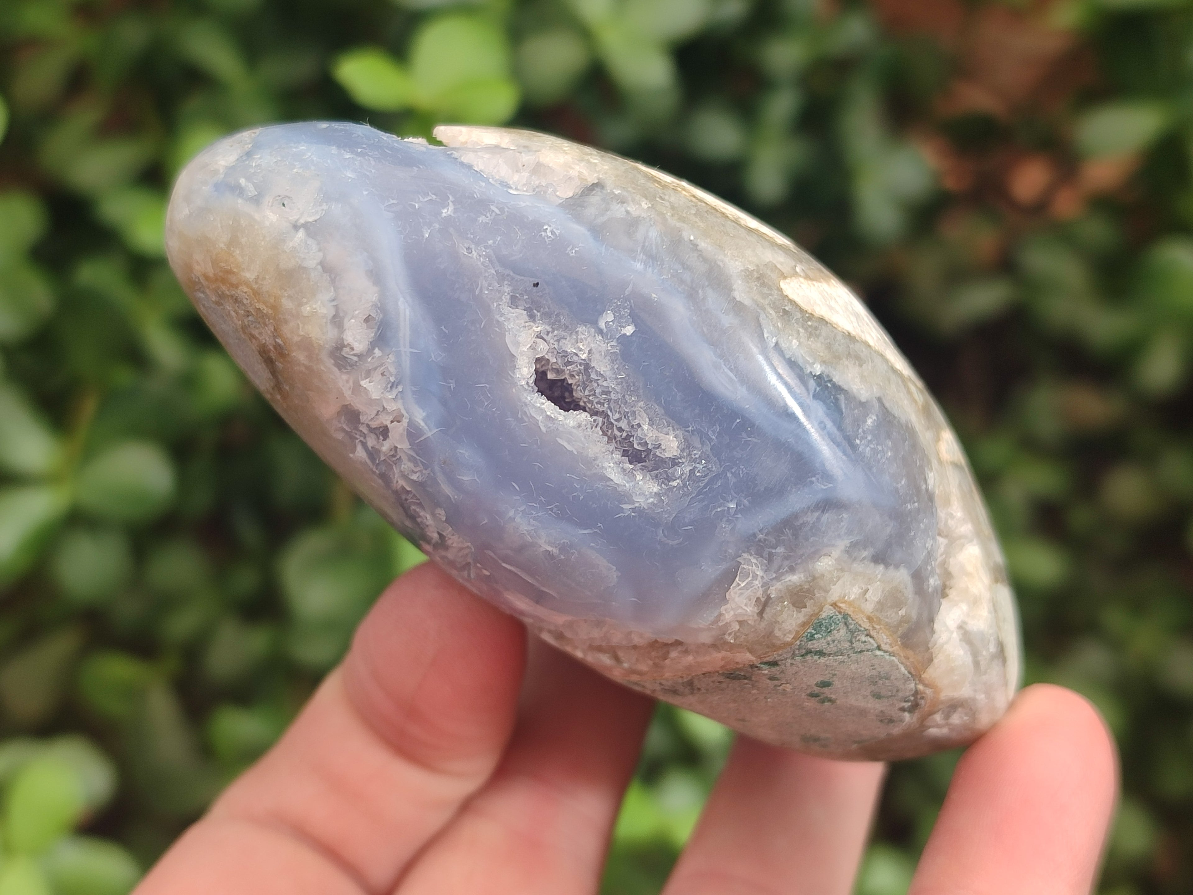 Polished Blue Lace Agate Standing Display Pieces x 6 From Nsanje, Malawi - Toprock Gemstones and Minerals 