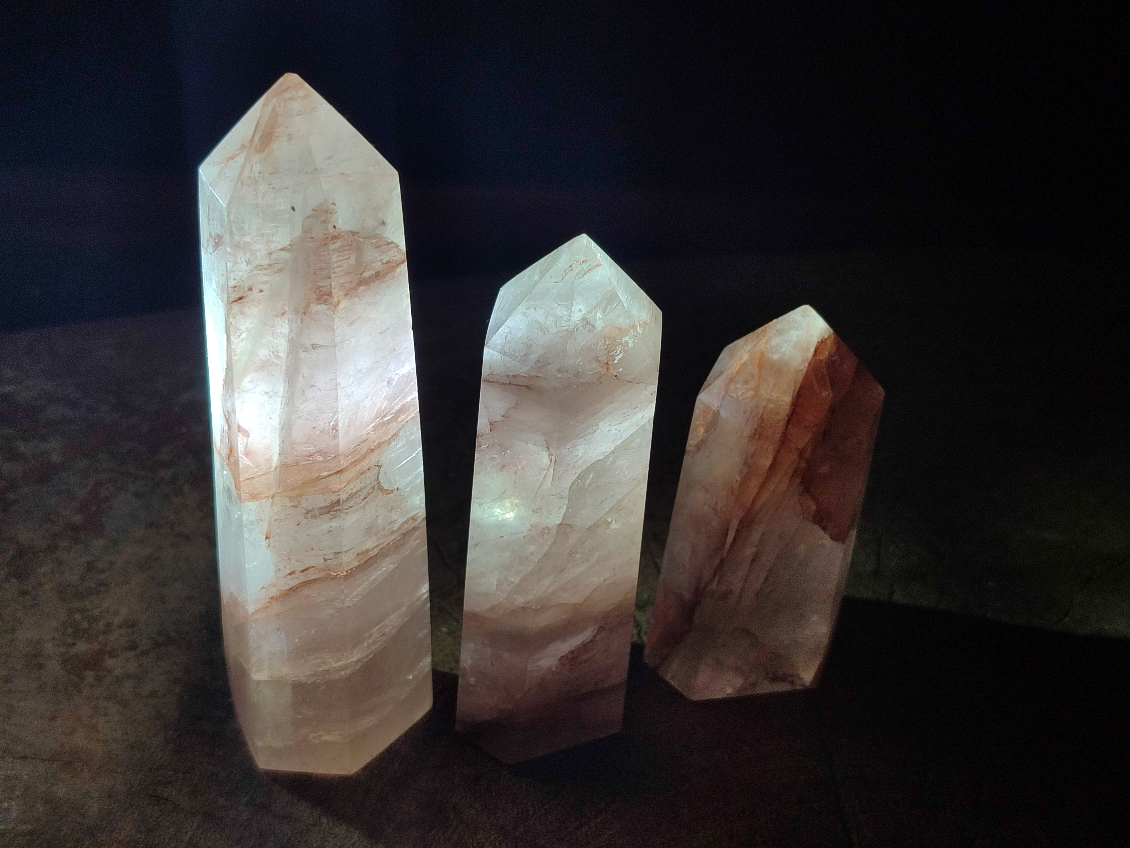 Polished Golden Hematoid Quartz Display Crystals x 6 From Madagascar - Toprock Gemstones and Minerals 