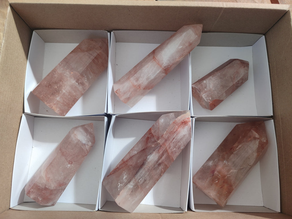 Polished Golden Hematoid Quartz Display Crystals x 6 From Madagascar - Toprock Gemstones and Minerals 
