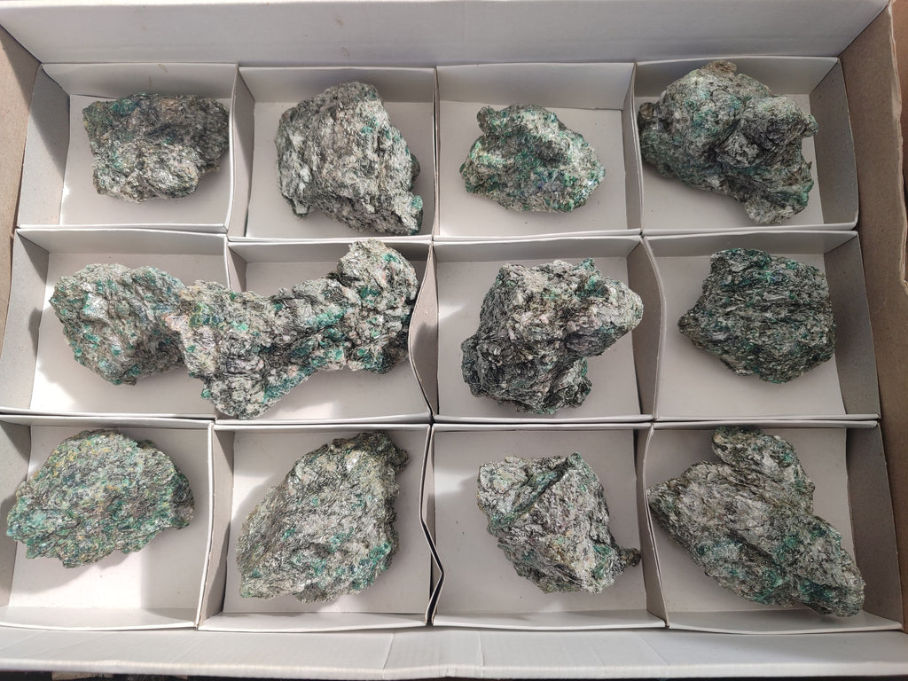 Natural Emerald Mica 'Mutokolite' Cobbed Specimens x 12 From Mutoko, Zimbabwe - Toprock Gemstones and Minerals 