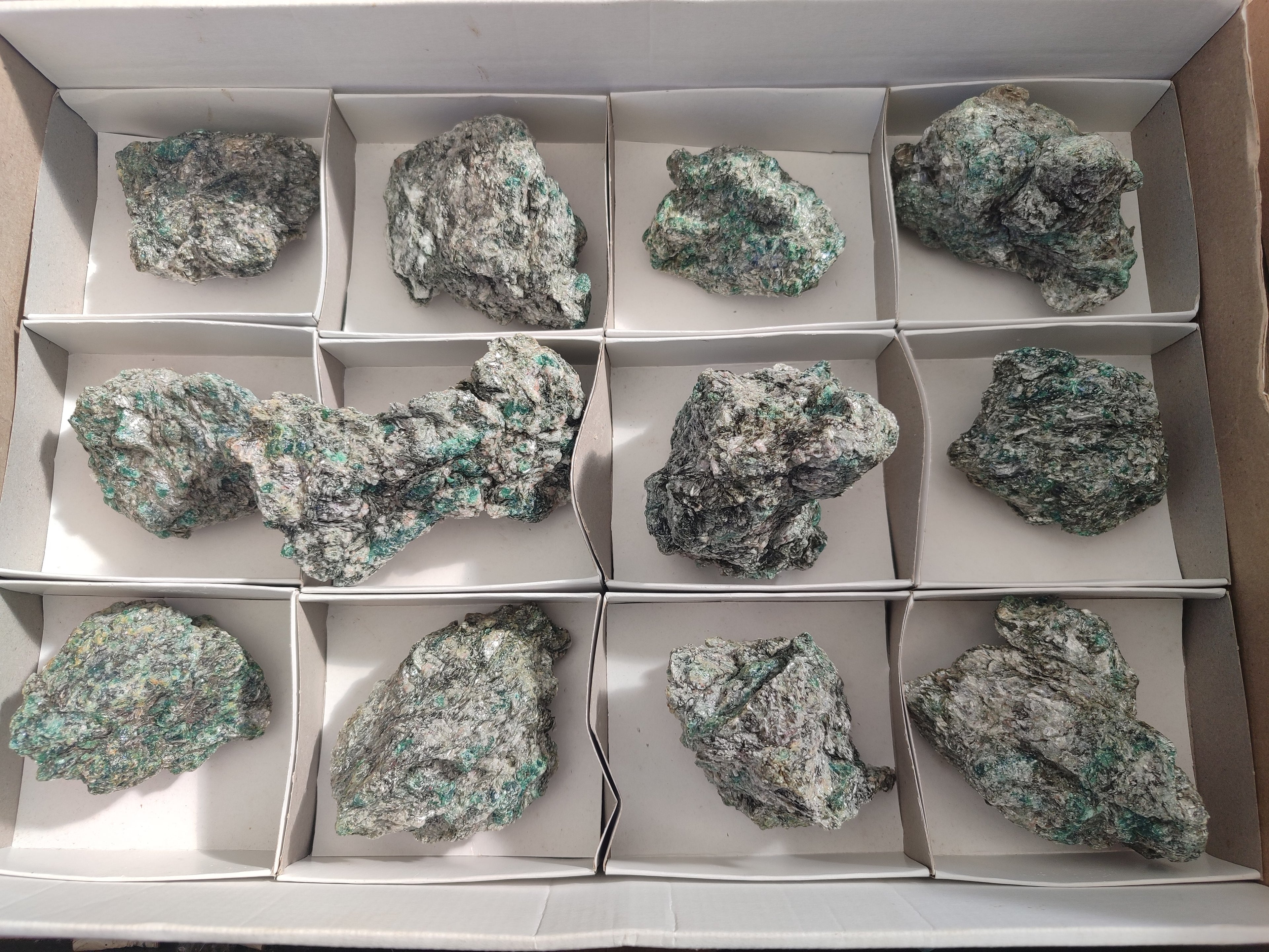 Natural Emerald Mica 'Mutokolite' Cobbed Specimens x 12 From Mutoko, Zimbabwe - Toprock Gemstones and Minerals 