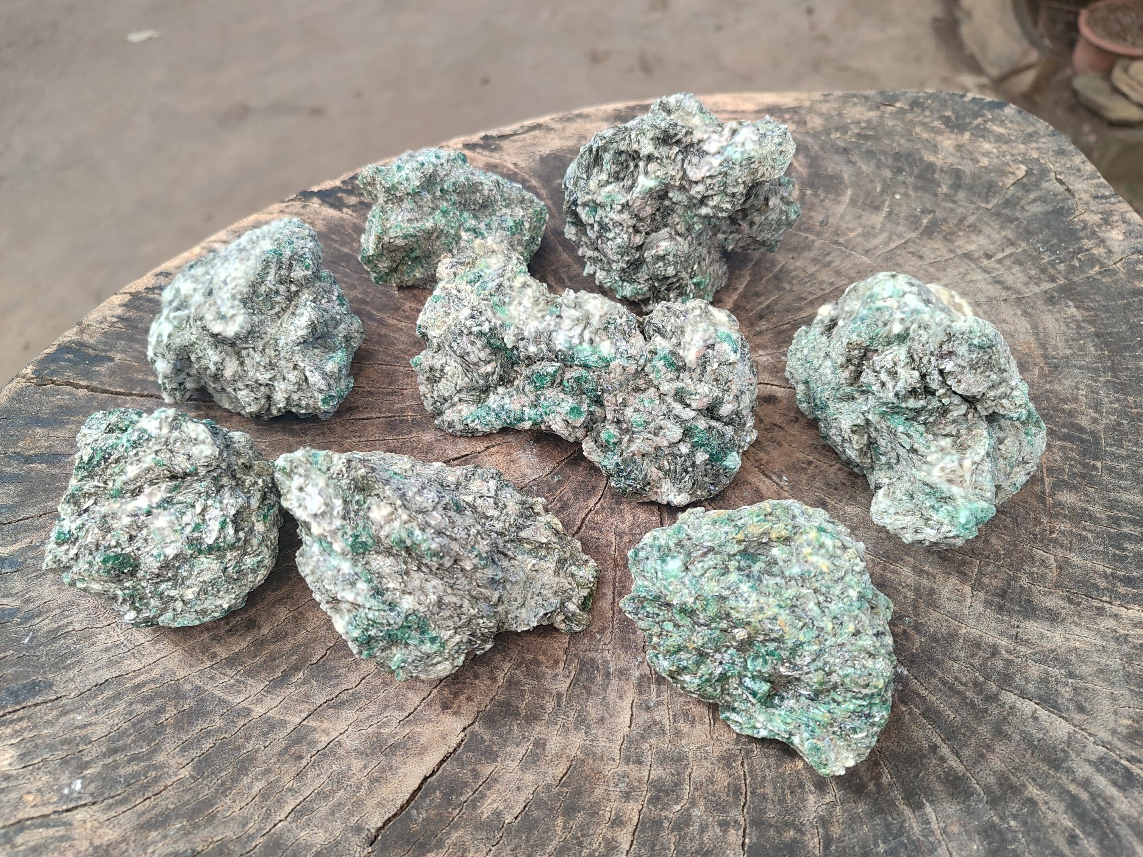 Natural Emerald Mica 'Mutokolite' Cobbed Specimens x 12 From Mutoko, Zimbabwe - Toprock Gemstones and Minerals 